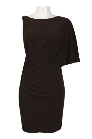 Vince Camuto Asymmetrical Dolman Sleeve Draped Side Jersey Dress