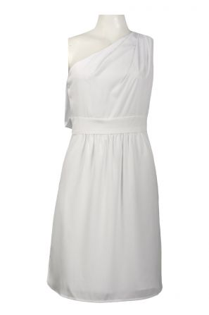 Vince Camuto One Shoulder Back Detail Chiffon A-Line Dress