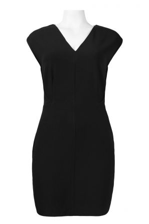 Walter Baker V-Neckline Zip Back Detail Crepe Seamed Dress