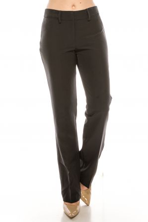Zac & Rachel Grey Straight Leg Zip Up Pants