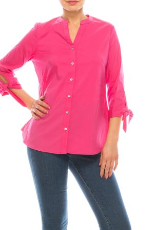 Zac & Rachel Button Up Shirt with 3/4 Set-In Tie Sleeves