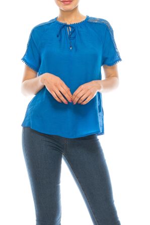 Zac & Rachel Short Sleeve Linen Day Top