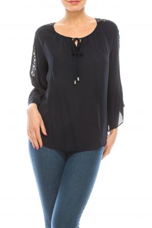 Zac & Rachel 3/4 Bell Sleeve Day Top