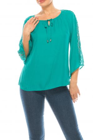 Zac & Rachel 3/4 Bell Sleeve Day Top